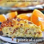 Zucchini Quiche with Bacon and Hash Brown Crust
