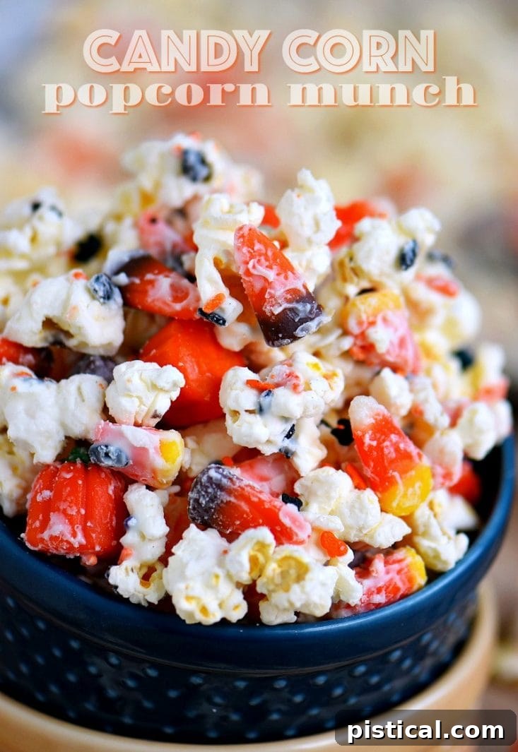 candy-corn-popcorn-munch-recipe, easy fall snack, halloween party food, 10-minute recipe