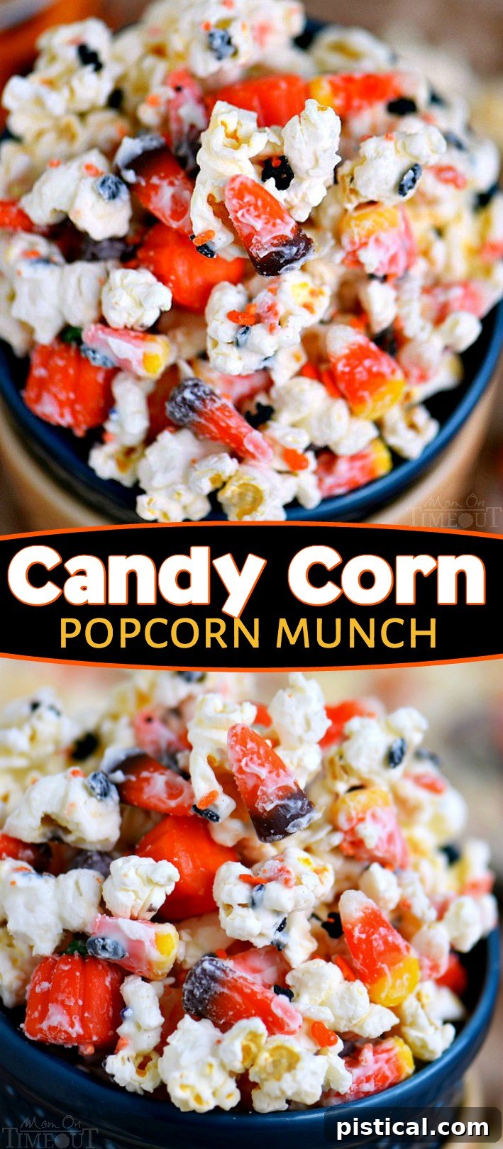 candy-corn-popcorn-munch-snack-mix, fall dessert ideas, easy halloween treats