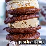 A stack of delicious homemade ice cream sandwiches, perfect for summer.