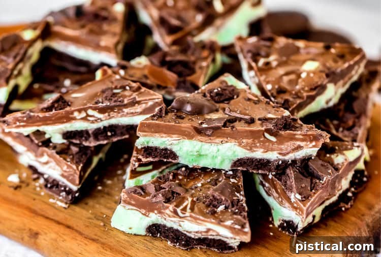 Ingredients for easy mint chocolate bark recipe laid out on a table