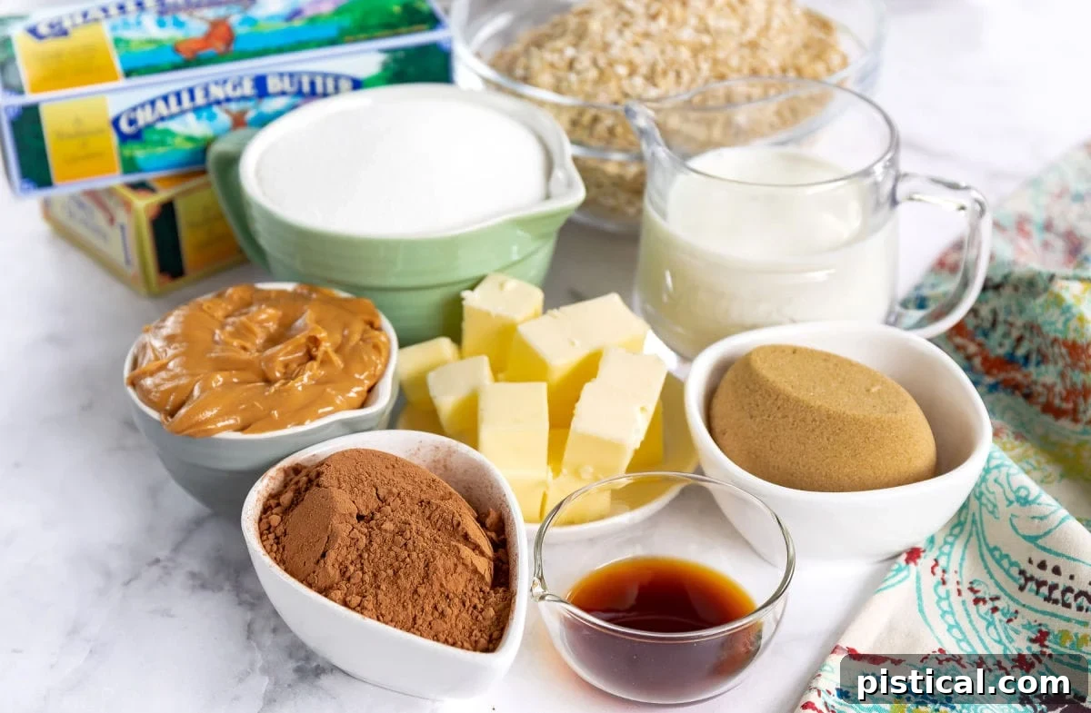 Effortless No-Bake Delights 6 no bake cookie recipe ingredients pre measured in small containers