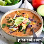 bowl of chicken enchilada soup