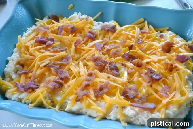 Creamy and cheesy Loaded Mashed Potatoes, an ideal make-ahead dish for busy holidays.