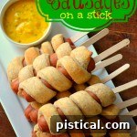 Spiral-Wrapped Sausages on a Stick
