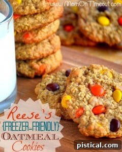 Caramel Pecan Turtle Thumbprints 7 Reese's Freezer Oatmeal Cookies