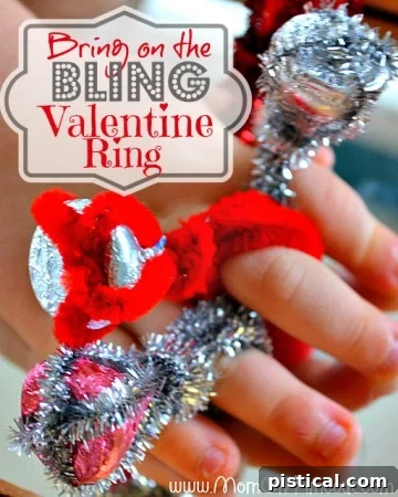 A Baker's Dozen of Valentine's Day Delights 10 Bring on the Bling Valentine Ring: sparkling DIY craft