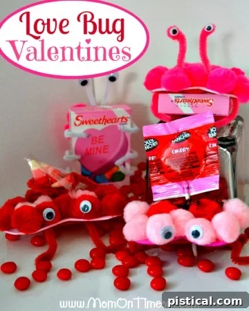 A Baker's Dozen of Valentine's Day Delights 8 Love Bug Valentines: sweet and easy DIY cards