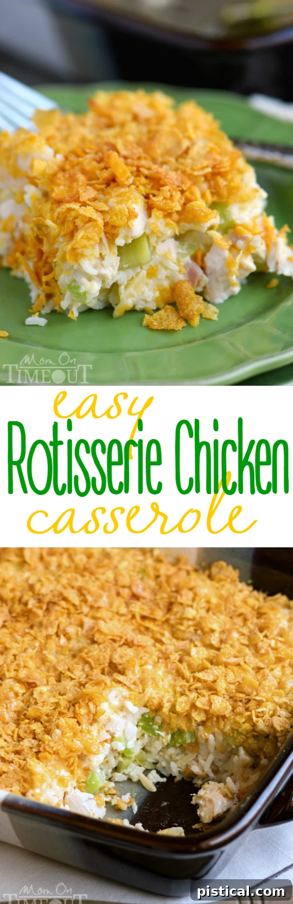 Ultimate Rotisserie Chicken and Rice Bake 6 A large baking dish filled with unbaked chicken rice casserole, featuring rotisserie chicken.