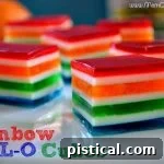 Rainbow Jello Cubes