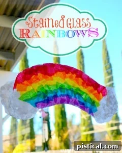 Stained Glass Rainbows Craft for kids
