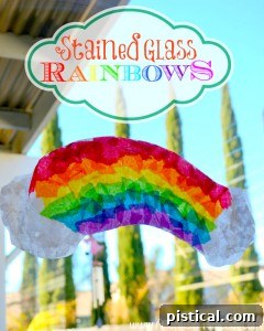 Kaleidoscope Cookie Bark 6 Stained Glass Rainbows Craft, a colorful kid-friendly art project