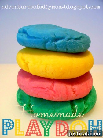 Vibrant Homemade Playdoh in rainbow colors, perfect for sensory play and endless creative fun for kids.