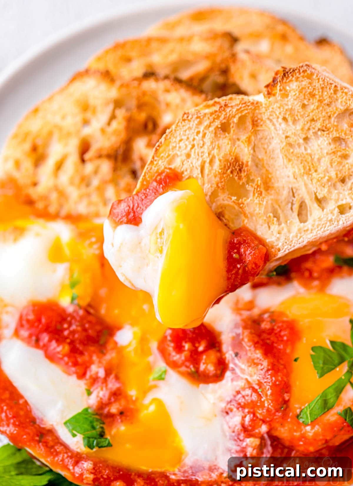 piece of toast with dipped in yolk of egg.