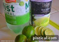 Gamma Green Zest Party Punch 3 Essential ingredients for Lemon Lime Party Punch: lime sherbet, lemon-lime soda, and fresh limes.