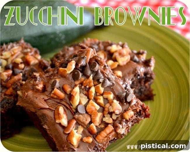 Amazing Zucchini Brownies | MomOnTimeout.com Amazing Fudgy Zucchini Brownies on a plate