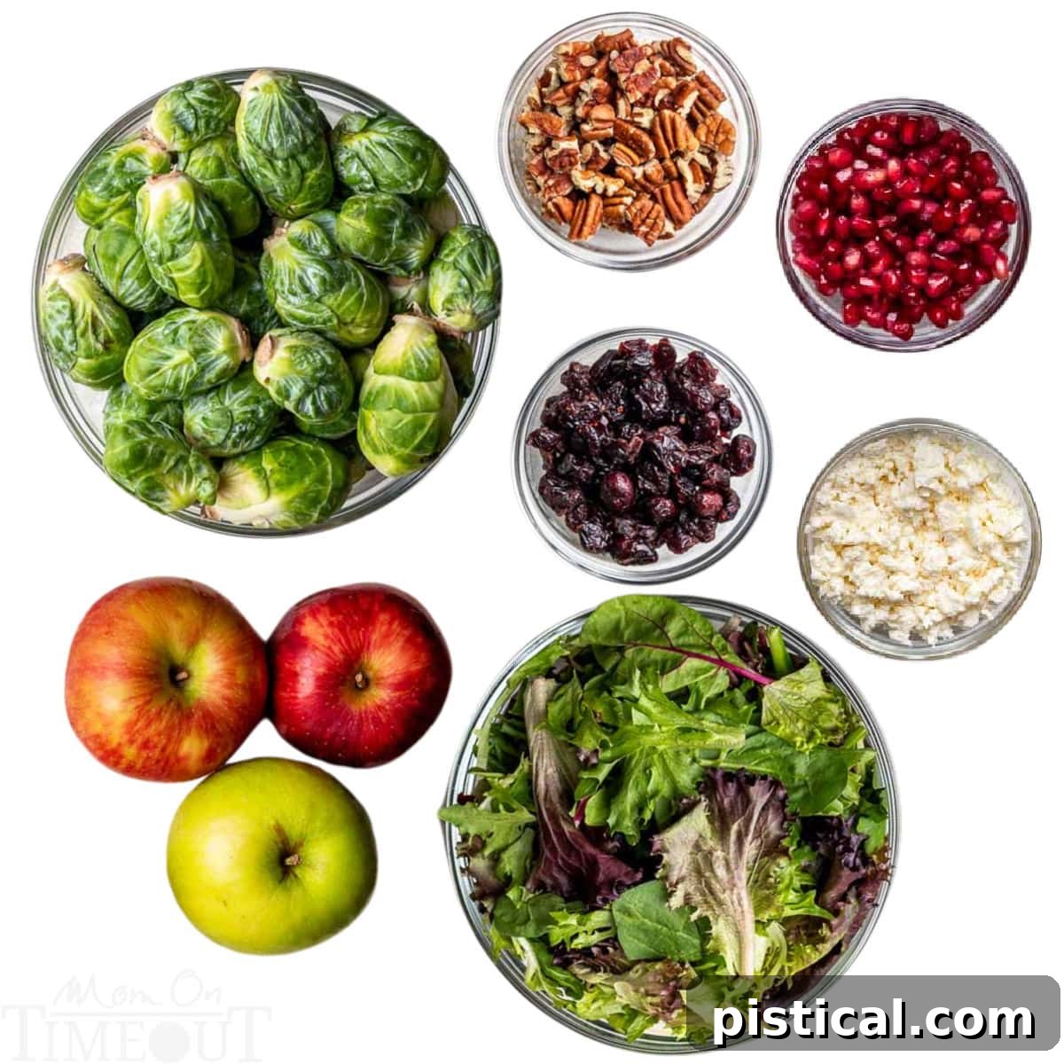 Crisp Autumn Apple Salad 4 image of ingredients needed for apple salad.