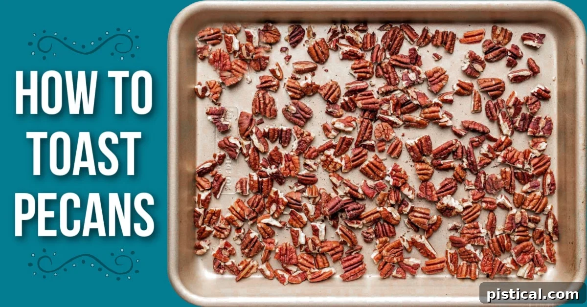 Crisp Autumn Apple Salad 5 sheet pan with toasted pecans on it as well as the text how to toast pecans.