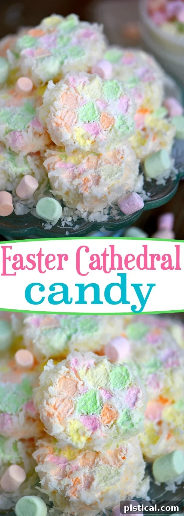 Easter Stained Glass Delights 9 This Easter Cathedral Candy recipe requires only three ingredients and is so pretty! Great for Easter, baby showers, and other parties! Kids love to help with this easy recipe! // Mom On Timeout
