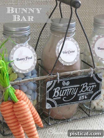 Bunny Bar, a decorated chocolate bar resembling an Easter bunny.