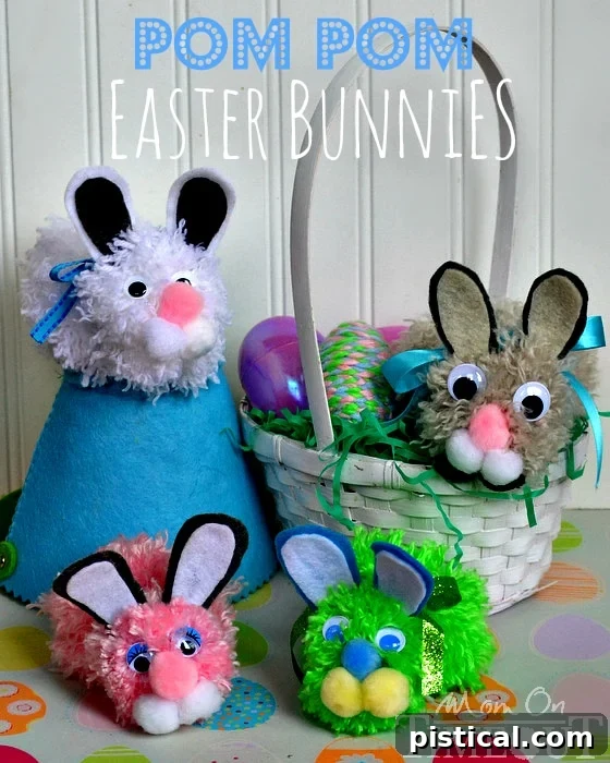 Adorable Pom Pom Easter Bunnies Craft Tutorial - Create Your Own Handmade Spring Decor