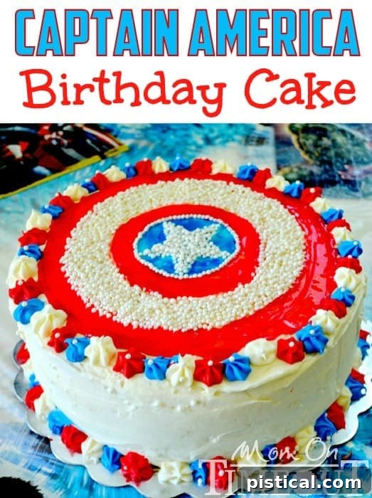 Captain America Birthday Cake Tutorial - Iconic Shield Design