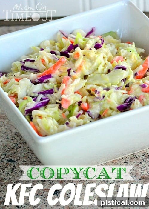 KFC Copycat Coleslaw: Sweet, Tangy, and Creamy Side Dish Delicious Copycat KFC Coleslaw recipe – a sweet, tangy, and creamy side dish, perfect for barbecues and potlucks.