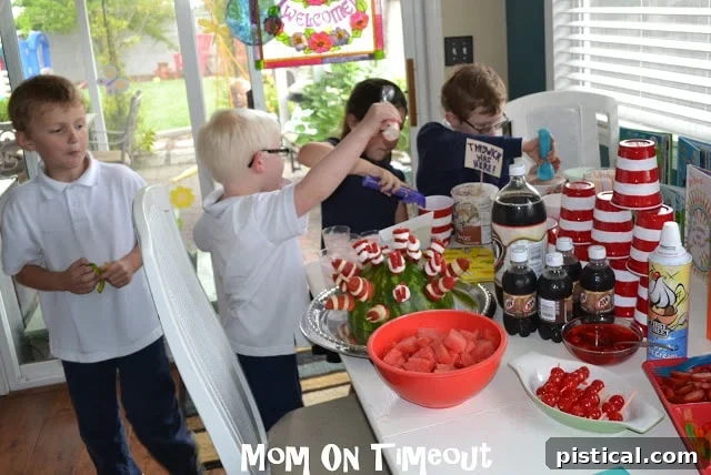 Close-up of a child's ice cream creation