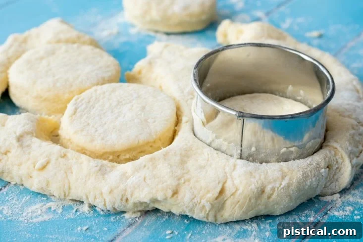 Biscuit cutter in action