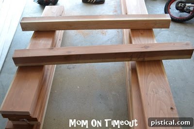 cutting 4x4 redwood posts