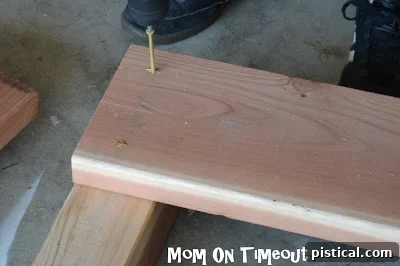 assembling short side of planter box