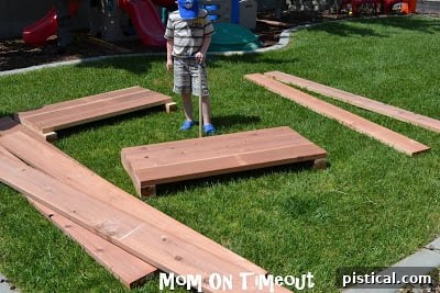 moving assembled short sides of planter