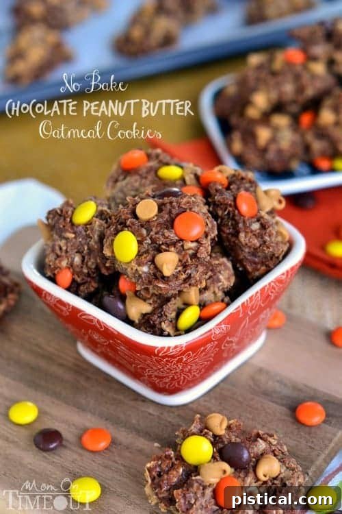 No-Bake Chocolate Peanut Butter Cookies