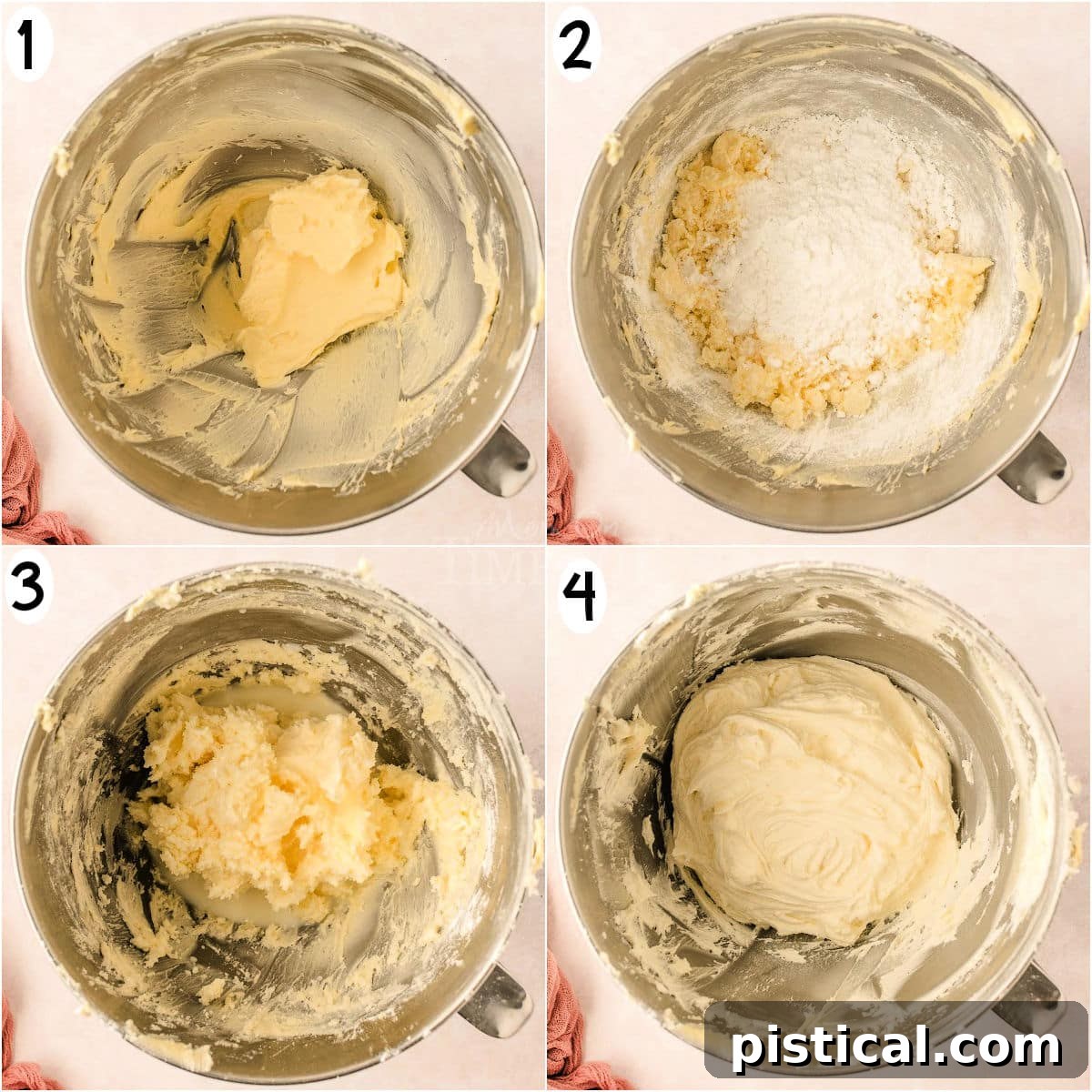 Zesty Lemon Delight Cupcakes 7 Collage of process shots that show how to make lemon buttercream.