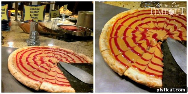 Sweet & Sticky PB&J Cookie Pizza 2 A visual representation of the original Disneyland Peanut Butter and Jelly Pizza, serving as the sweet inspiration for our homemade sugar cookie version.