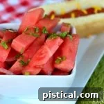 Recipe image of Balsamic Watermelon Salad, showing the delightful mix of ingredients