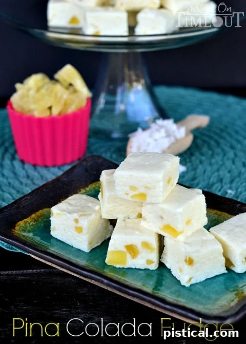 Creamy and delicious Pina Colada Fudge, a perfect tropical dessert for summer parties or a taste of sunshine anytime. Features white chocolate, coconut, and pineapple flavors in an easy-to-make fudge recipe.