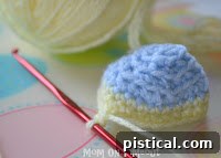 Beginning Rounds of Crocheted Easter Egg Pattern
