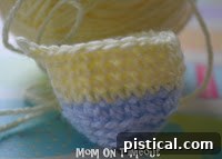 Mid-section of Crocheted Easter Egg Development