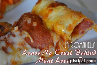 A delicious slice of stuffed crust pizza, showcasing the cheesy, meaty crust.
