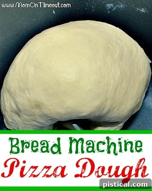 The BEST pizza dough recipe made in a bread machine. This easy, delicious, and versatile dough is perfect for weekly pizza nights. Keywords: pizza, dough, recipe, bread machine, homemade pizza.