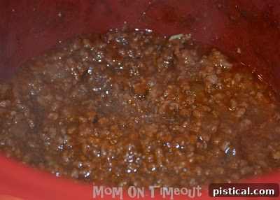 A serving of Slow Cooker Sloppy Joes on a toasted bun.