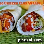 A delicious Buffalo Chicken Club Wrap ready to be enjoyed, made with Tyson chicken.