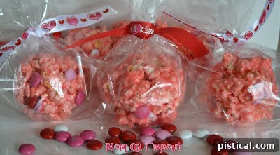 Sweetheart Popcorn Bites 11 A stack of colorful Valentine's Day Popcorn Balls, ready for sharing.