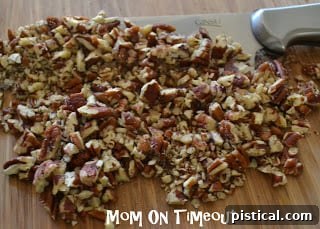 Finely chopped pecans for the crust.
