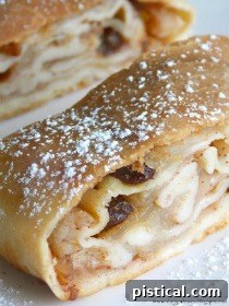 Classic Apple Strudel, a traditional dessert with a crisp, layered pastry and rich apple filling.