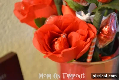 Hershey's Kiss hidden inside a real rose