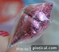 Hershey's Kisses wrapped in cellophane
