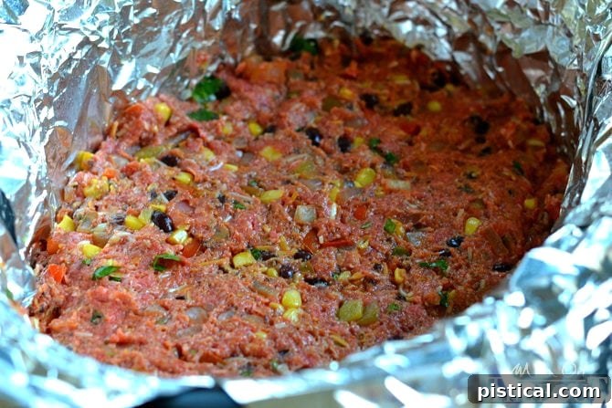 Finished Slow Cooker Santa Fe Meatloaf sliced and ready to serve