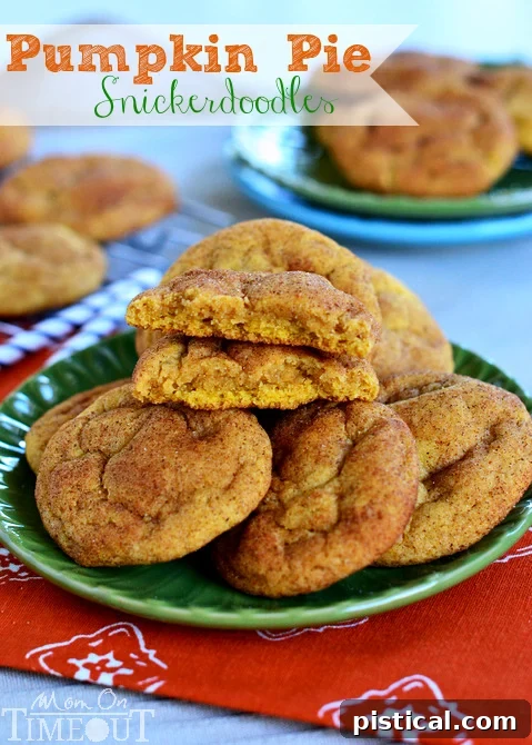 A trio of pumpkin pie snickerdoodles, showcasing their appealing crackled texture and warm autumn colors, stacked elegantly on a small white plate.